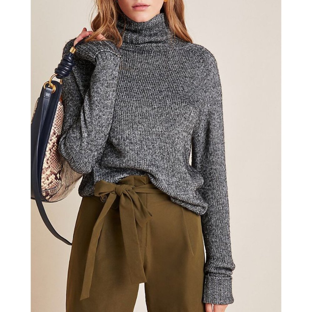 Anthropologie Long Sleeve Turtleneck Sweater - Picture 1 of 15